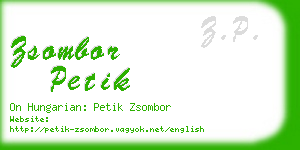 zsombor petik business card